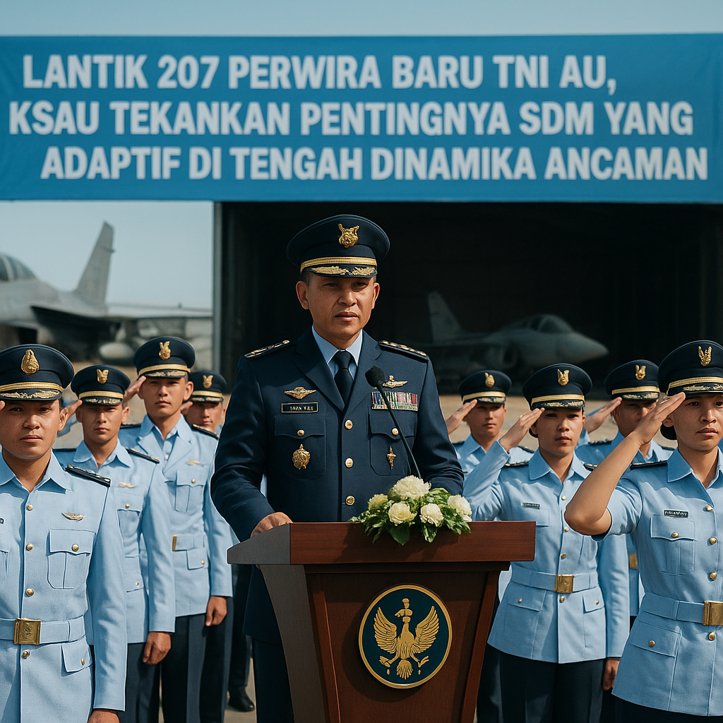 Lantik 207 Perwira Baru TNI AU, KSAU Tekankan Pentingnya SDM yang Adaptif di Tengah Dinamika Ancaman