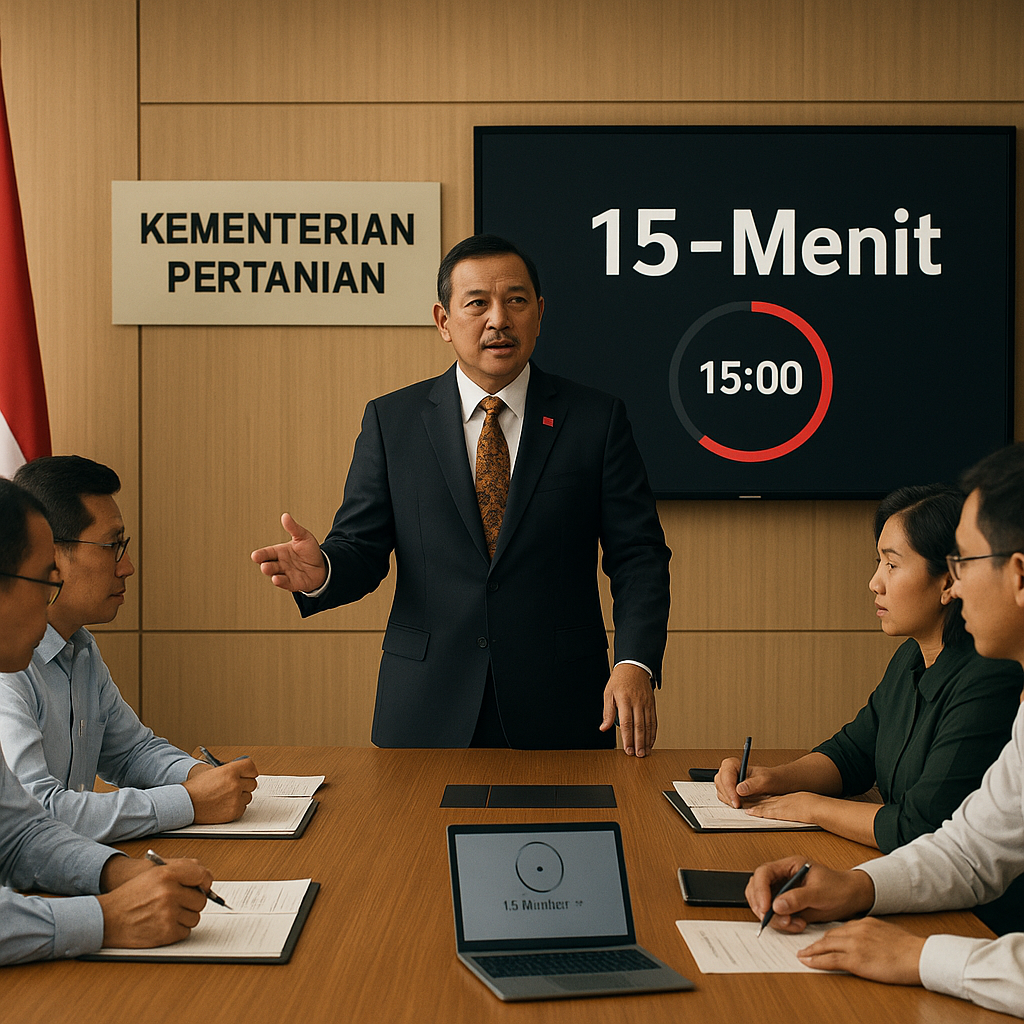 Mentan Terapkan Disiplin Rapat 15 Menit ala Elon Musk di Lingkungan Kementerian