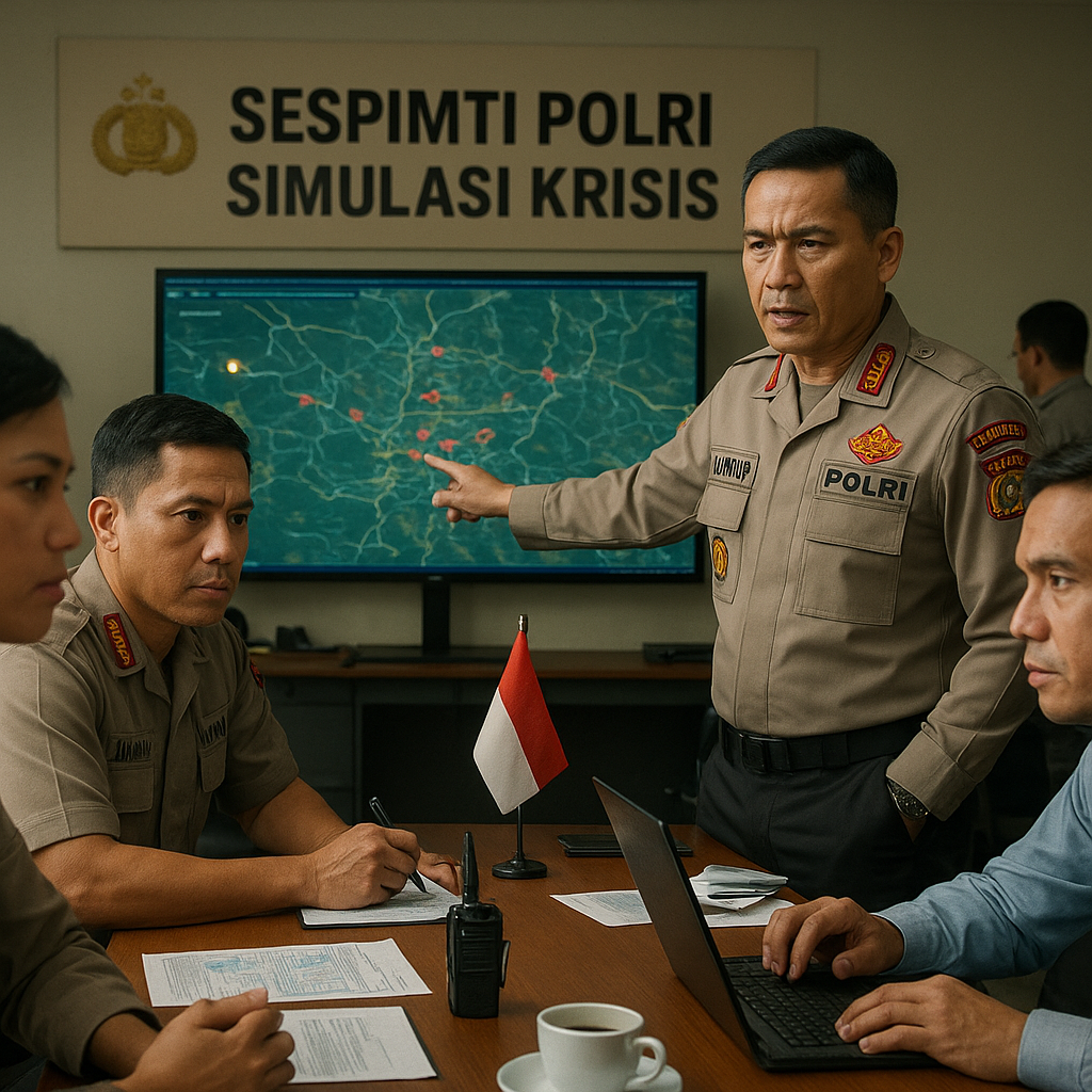 Sespimti Polri Gelar Simulasi Krisis, Latih Kemampuan Pengambilan Keputusan di Bawah Tekanan