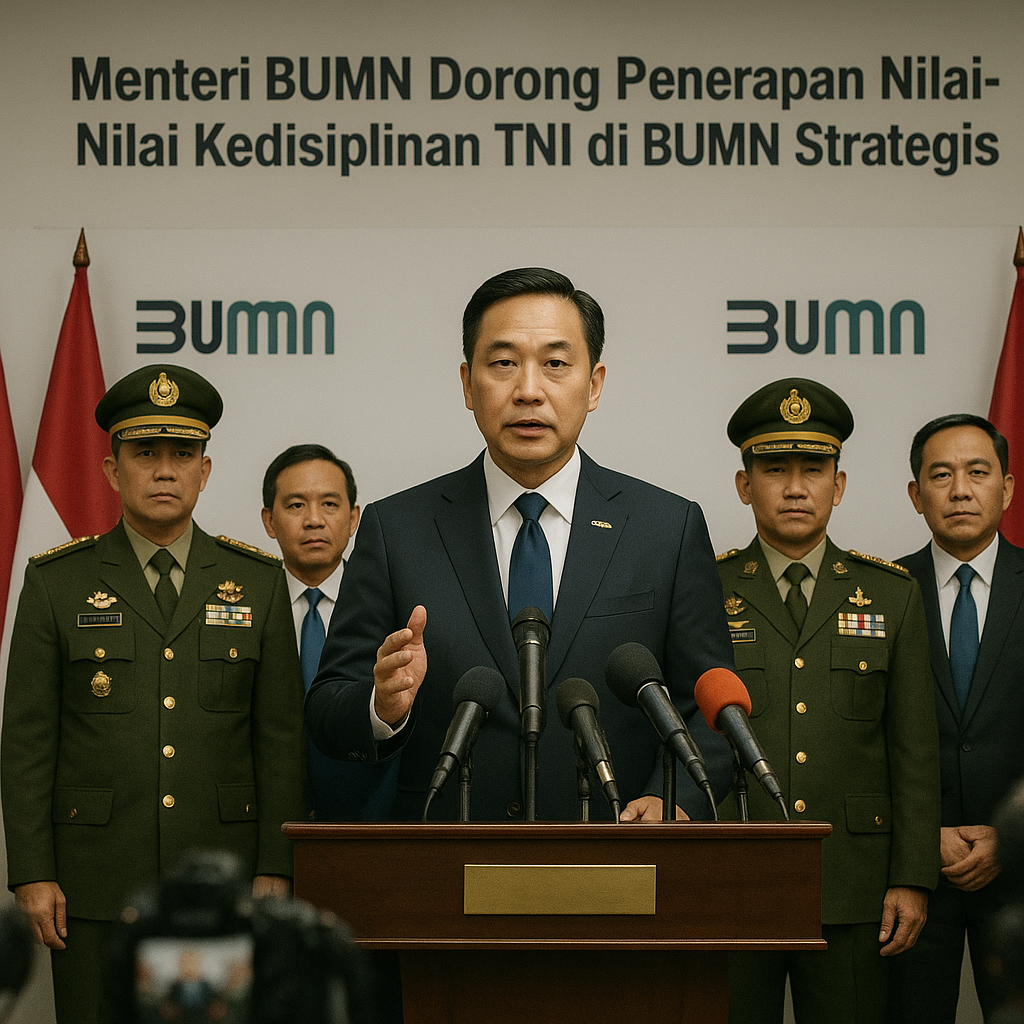 Menteri BUMN Dorong Penerapan Nilai-Nilai Kedisiplinan TNI di BUMN Strategis