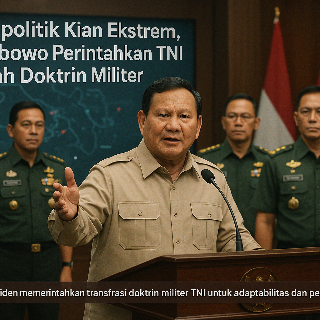 Geopolitik Kian Ekstrem, Prabowo Perintahkan TNI Ubah Doktrin Militer