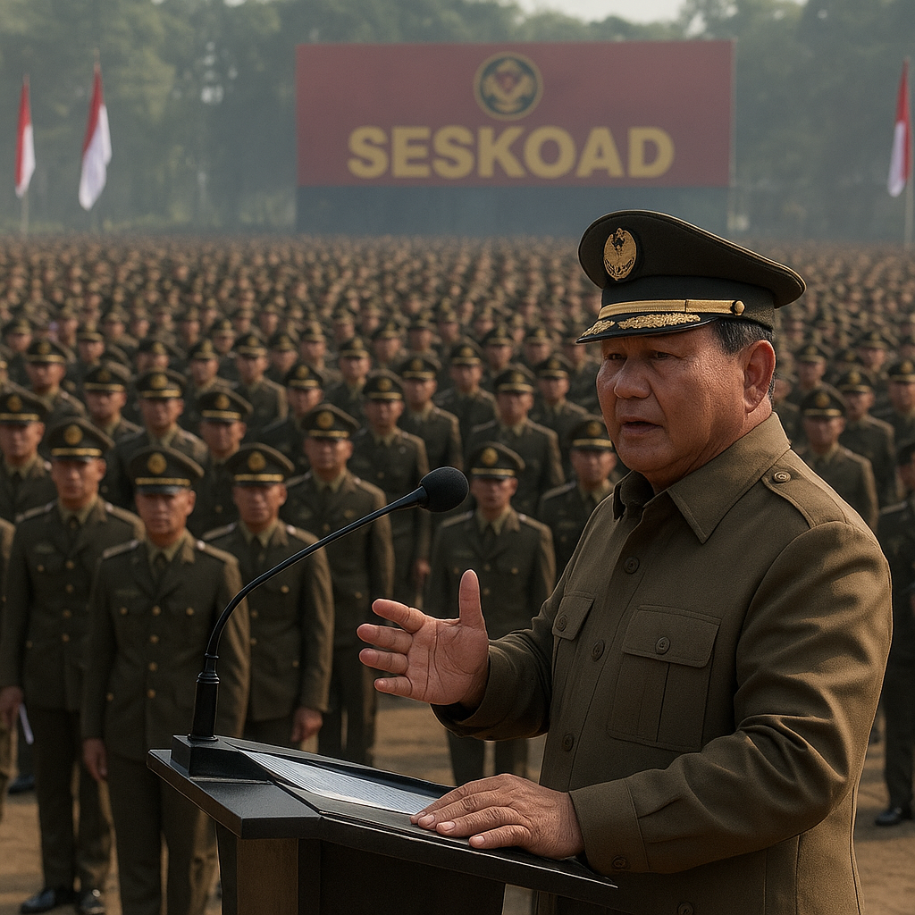 Kumpulkan Calon Jenderal di Bandung, Prabowo Beri Instruksi Strategis dalam Taklimatnya