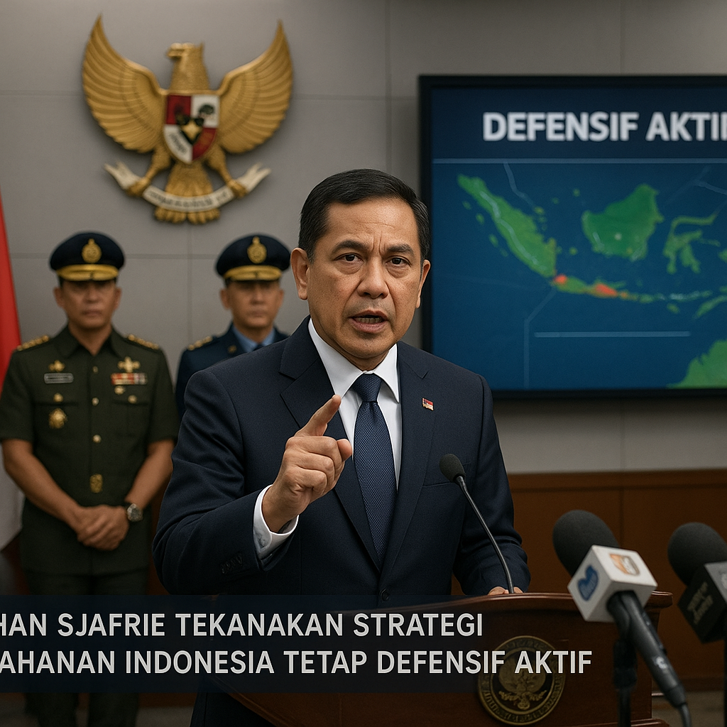Menhan Sjafrie Tekankan Strategi Pertahanan Indonesia Tetap Defensif Aktif