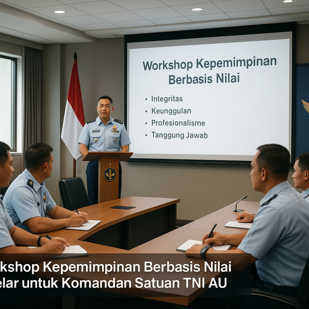 Workshop Kepemimpinan Berbasis Nilai Digelar untuk Komandan Satuan TNI AU