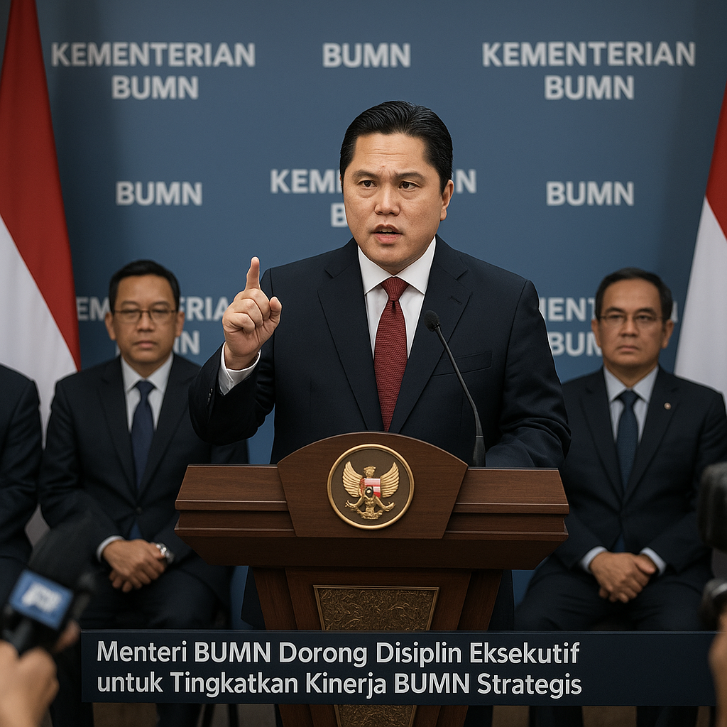 Menteri BUMN Dorong Disiplin Eksekutif untuk Tingkatkan Kinerja BUMN Strategis