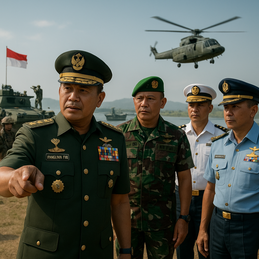 Panglima TNI Tinjau Latihan Gabungan, Tekankan Koordinasi sebagai Kunci Keberhasilan Operasi