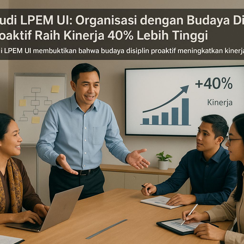 Studi LPEM UI: Organisasi dengan Budaya Disiplin Proaktif Raih Kinerja 40% Lebih Tinggi