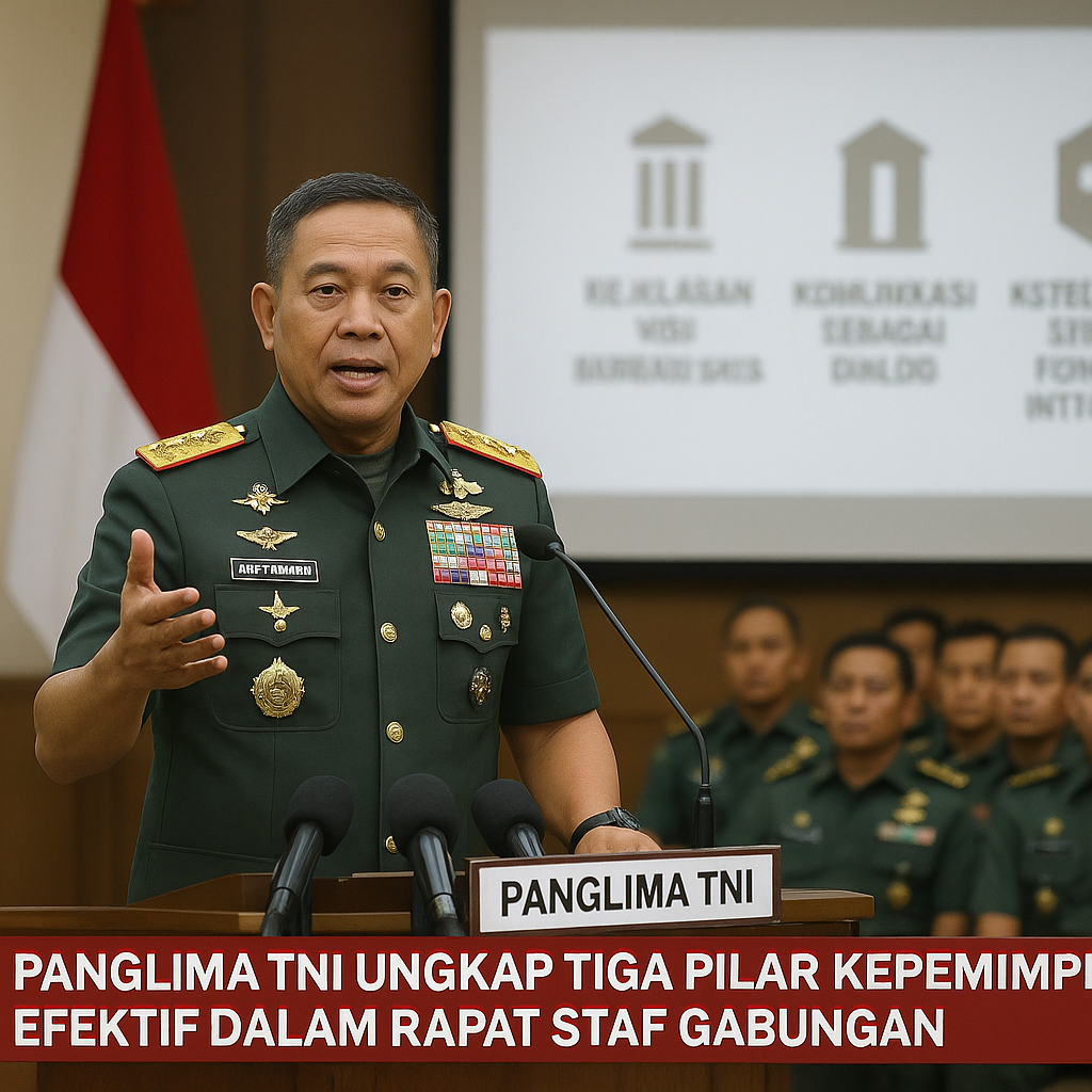 Panglima TNI Ungkap Tiga Pilar Kepemimpinan Efektif dalam Rapat Staf Gabungan